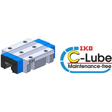 Iko Linear Way, Roller Type Slide Unit, Maintenance Free MXHG20C1HS2/GE